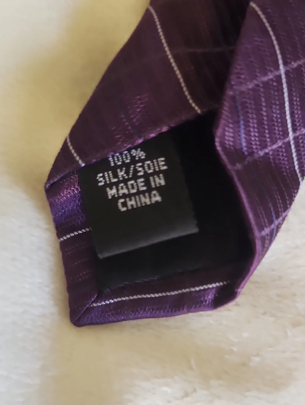 Calvin Klein Purple Diagonal Stripe Men's Tie